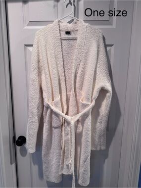Cozy Women's Plush Robe - Cream, One Size